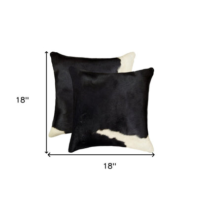 18" X 18" X 5" Black And White  Pillow 2 Pack