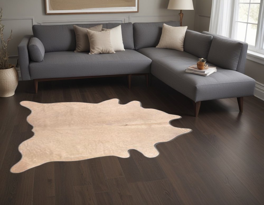 5' X 7' Brown Cowhide Cowhide Print Area Rug
