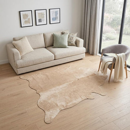 5' X 7' Black And Gold Cowhide Cowhide Print Area Rug