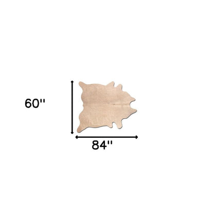 5' X 7' Black And Gold Cowhide Cowhide Print Area Rug