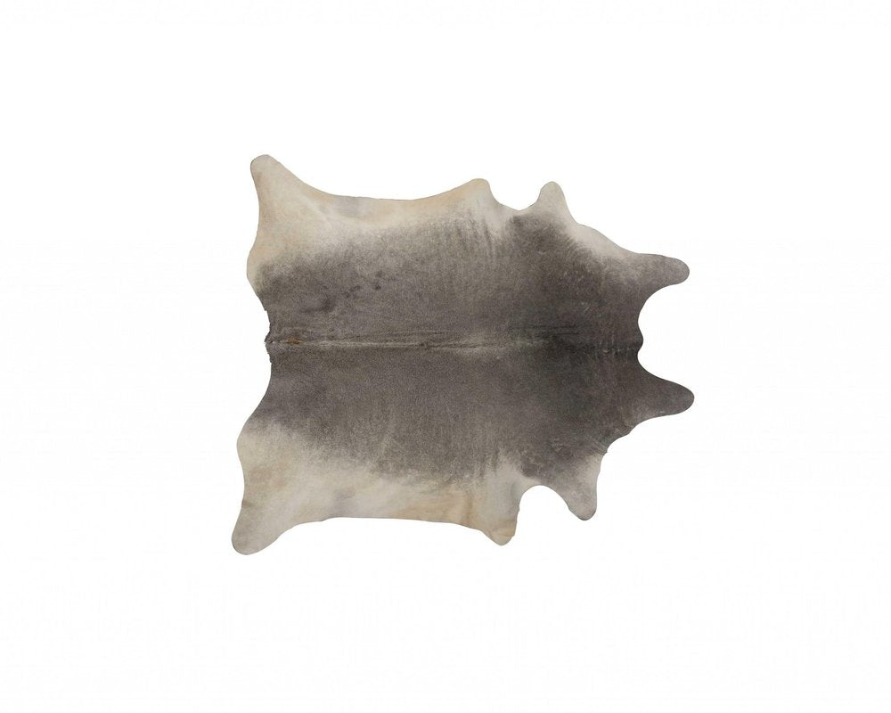 5' X 7' Black And Gold Cowhide Cowhide Print Area Rug