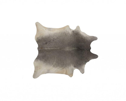 5' X 7' Black And Gold Cowhide Cowhide Print Area Rug