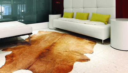 5' X 7' Brown Cowhide Cowhide Print Area Rug