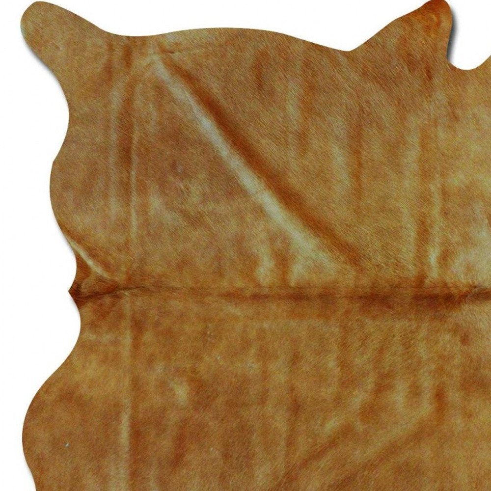5' X 7' Brown Cowhide Cowhide Print Area Rug