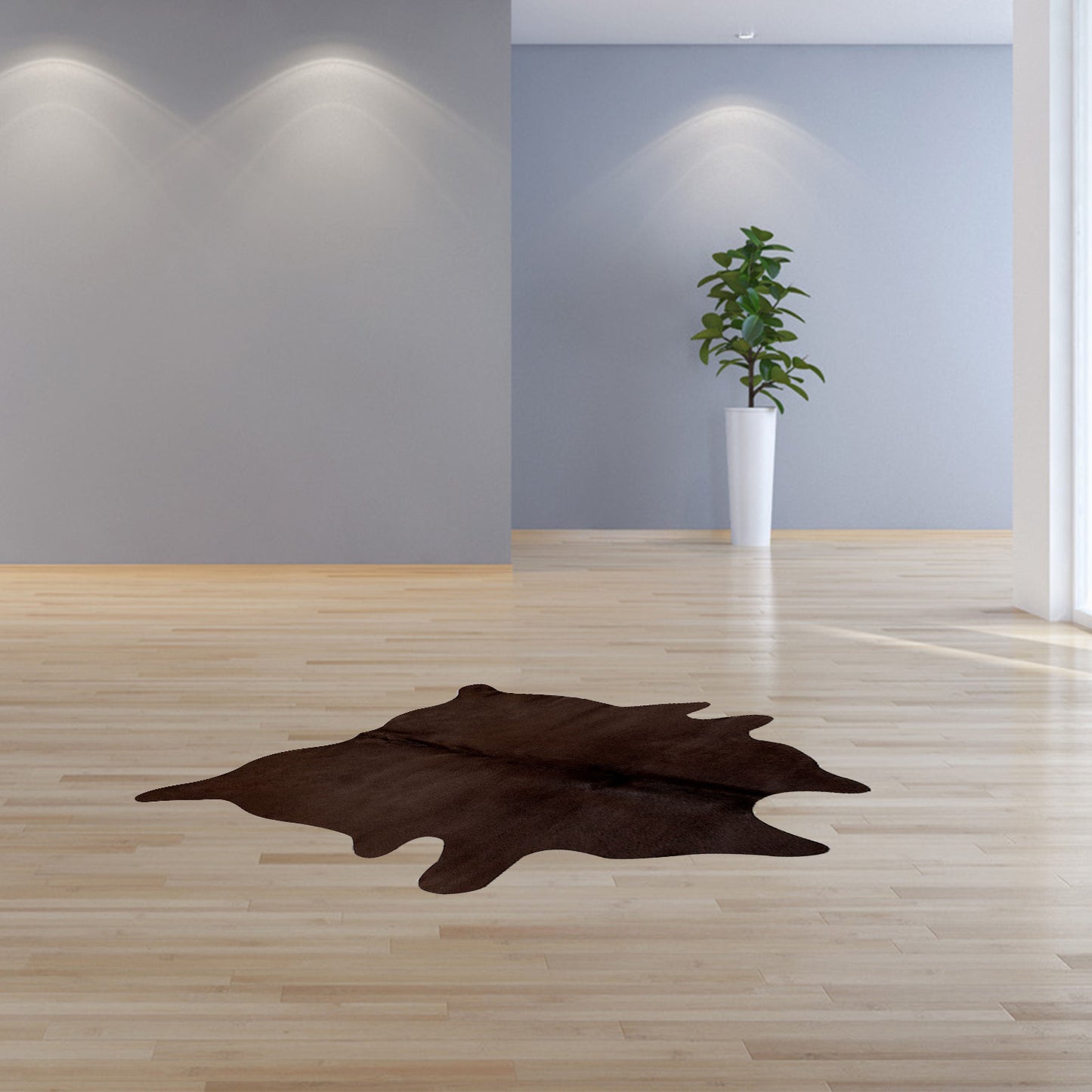 60" x 84" Chocolate Cowhide Area Rug