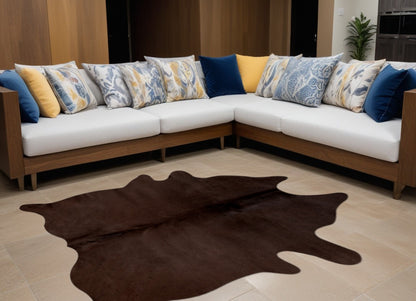 60" x 84" Chocolate Cowhide Area Rug