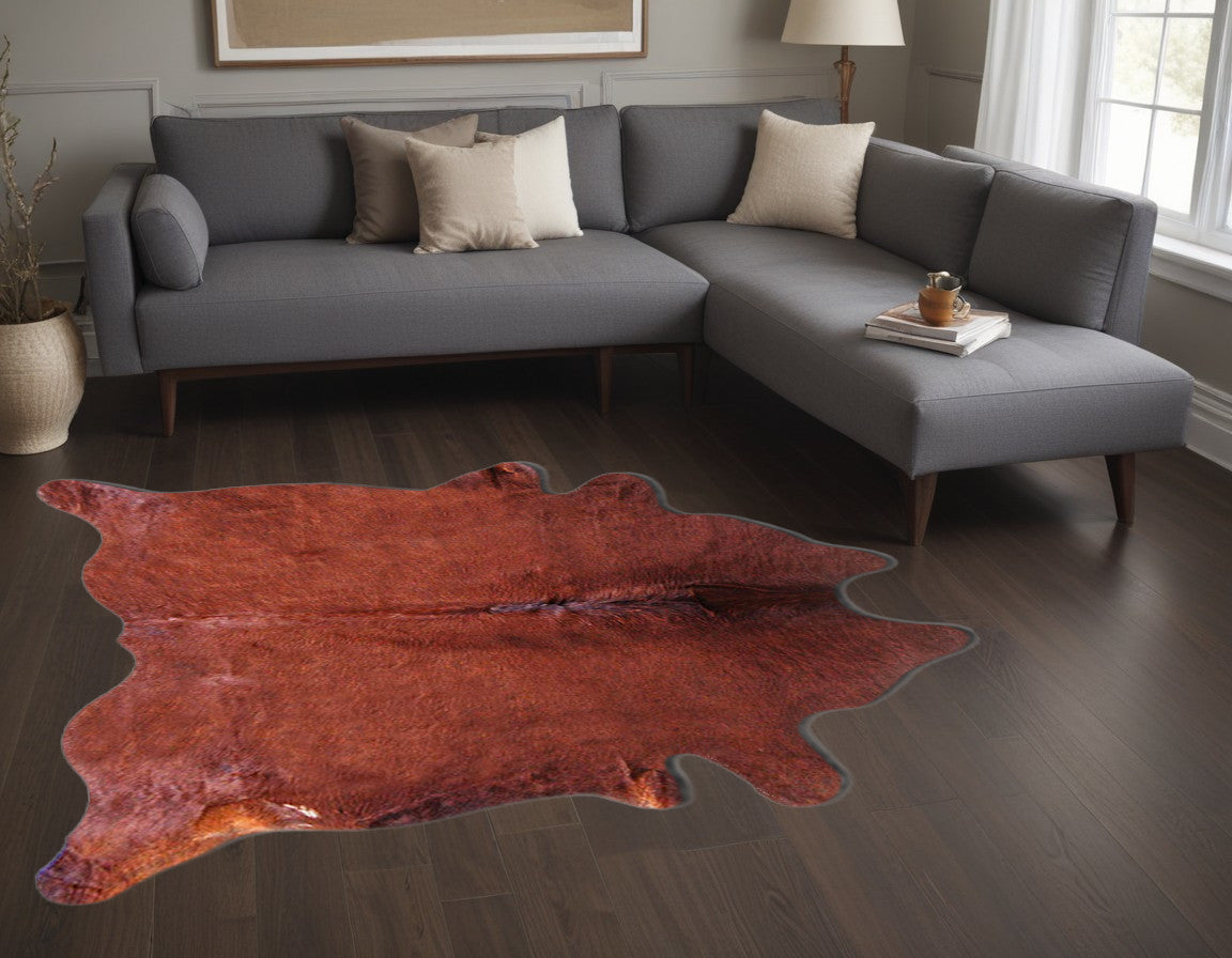 60" x 84" Chocolate Cowhide Area Rug