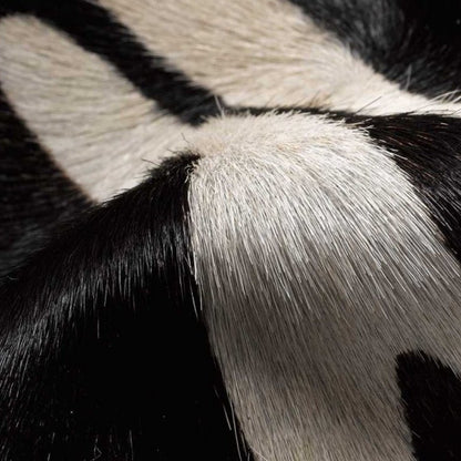 5' X 7' Zebra Stripe Black And White Natural Cowhide Area Rug