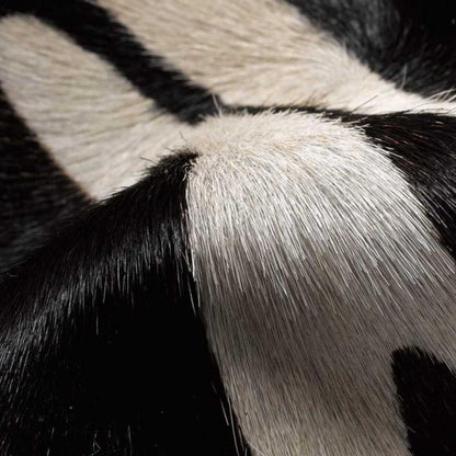 5' X 7' Zebra Stripe Black And White Natural Cowhide Area Rug