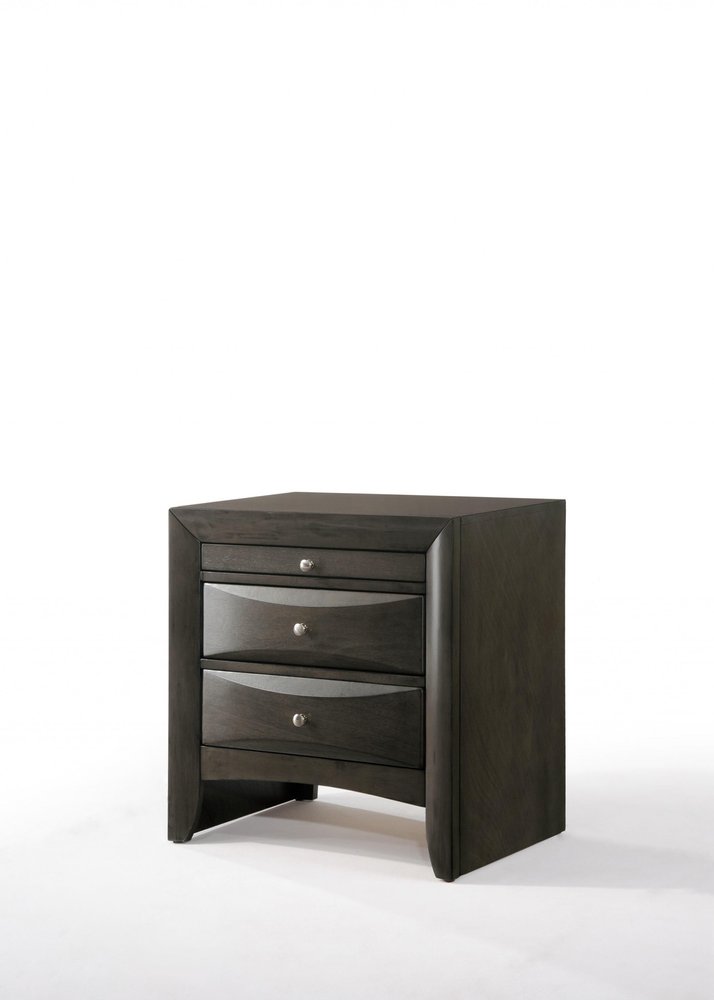 25" Solid Wood Two Drawer Nightstand
