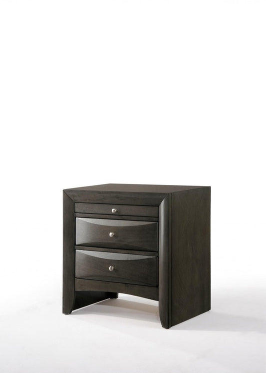 25" Solid Wood Two Drawer Nightstand