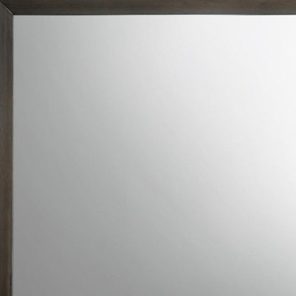 35" Gray Oak Framed Accent Mirror
