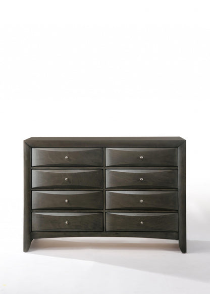 59" Gray Solid Wood Standard Dresser/Chest