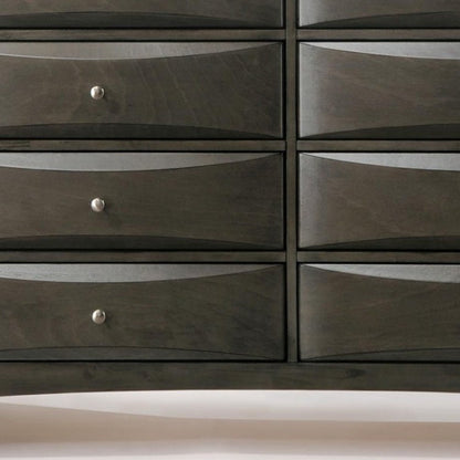 59" Gray Solid Wood Standard Dresser/Chest