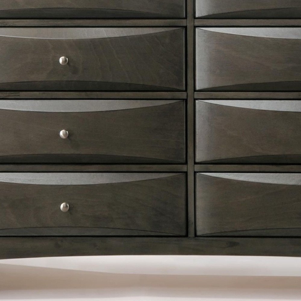 59" Gray Solid Wood Standard Dresser/Chest
