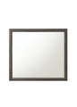 35" Gray Wood Framed Accent Mirror