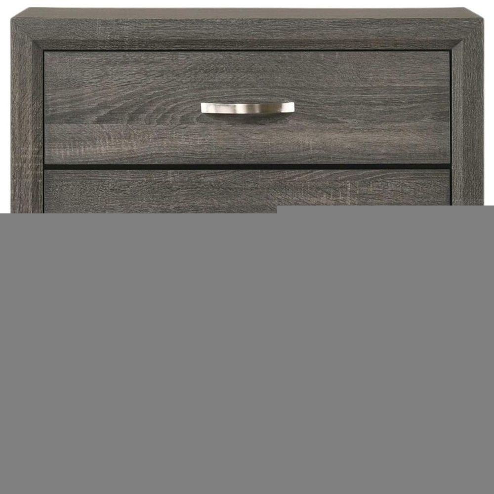 31" Gray Wood Five Drawer Dresser