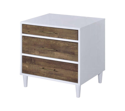 21" Brown Three Drawers Nightstand