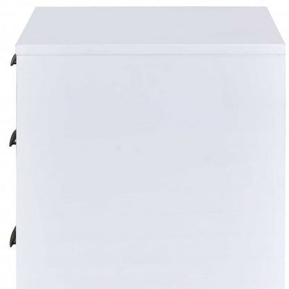 21" Brown Three Drawers Nightstand