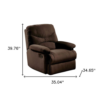 35" Chocolate Microfiber Recliner