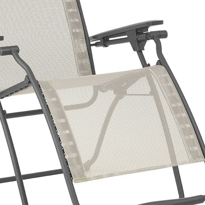 28" Green Steel Outdoor Zero Gravity Chair with Green Cushion