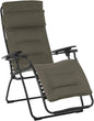 26" Black Steel Outdoor Zero Gravity Chair with Black Cushion