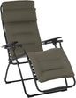 26" Gray Steel Outdoor Zero Gravity Chair with Gray Cushion