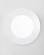 40" White Round Wood Framed Accent Mirror