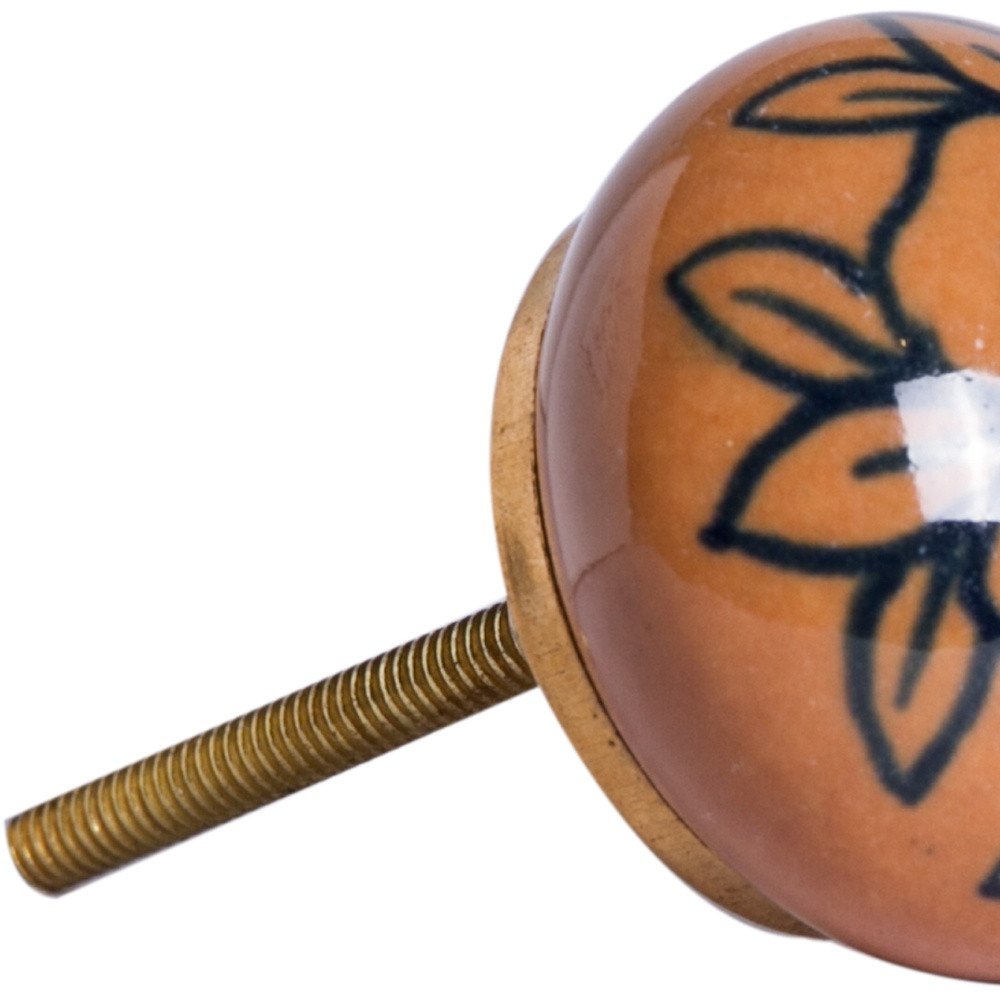 1.5" X 1.5" X 1.5" Orange Gold And Black  Knobs 8 Pack
