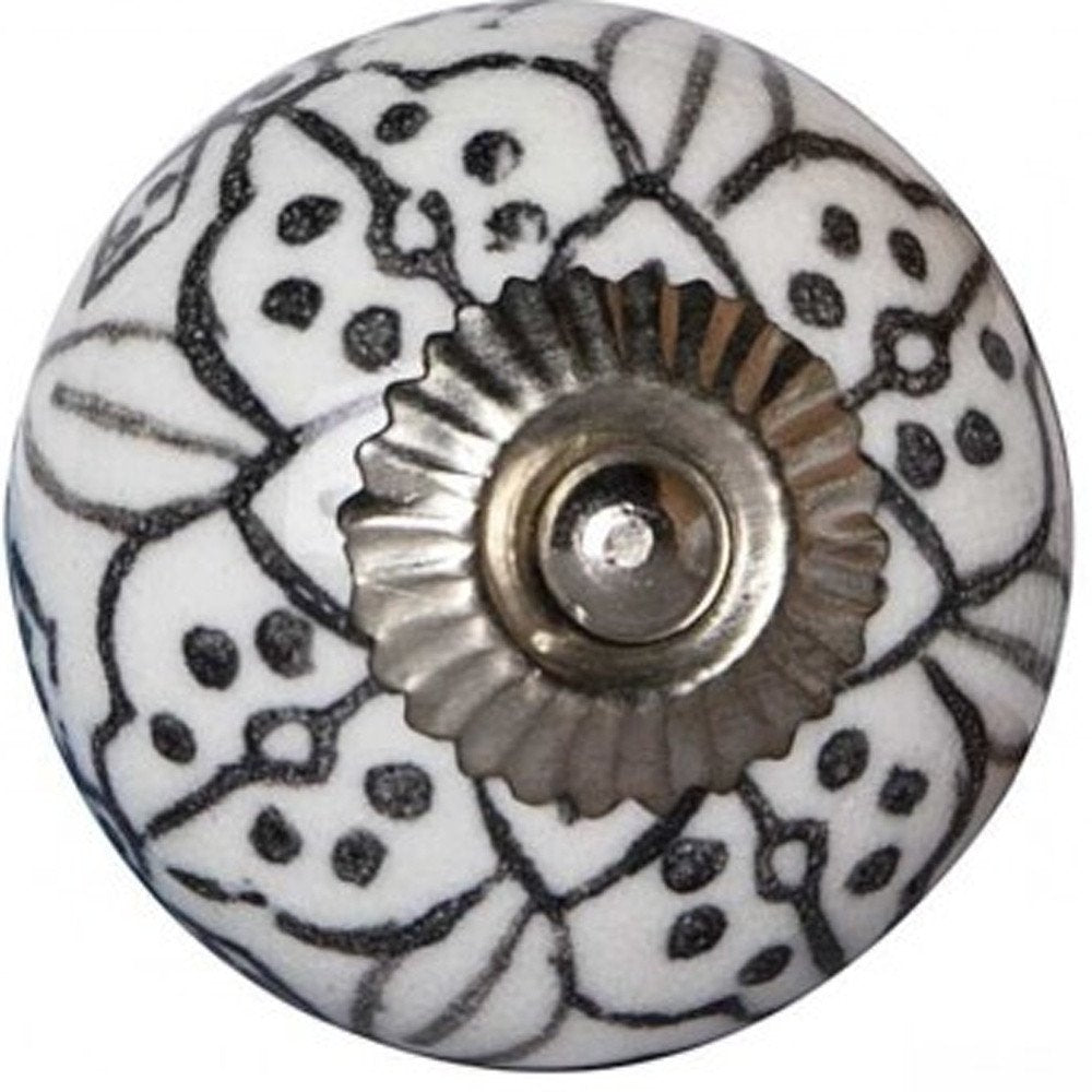 1.5" X 1.5" X 1.5" Black Gray And Silver  Knobs 12 Pack