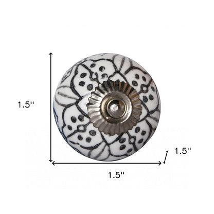 1.5" X 1.5" X 1.5" Black Gray And Silver  Knobs 12 Pack