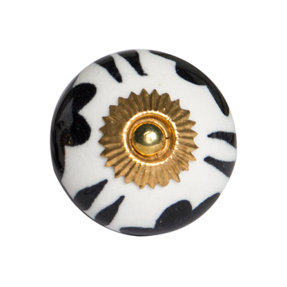 Set of Twelve Sky Blue And White Floral Ceramic Drawer Pull Knobs