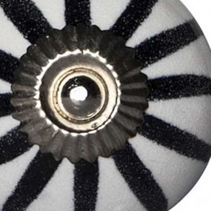 1.5" X 1.5" X 1.5" White Black And Silver  Knobs 12 Pack
