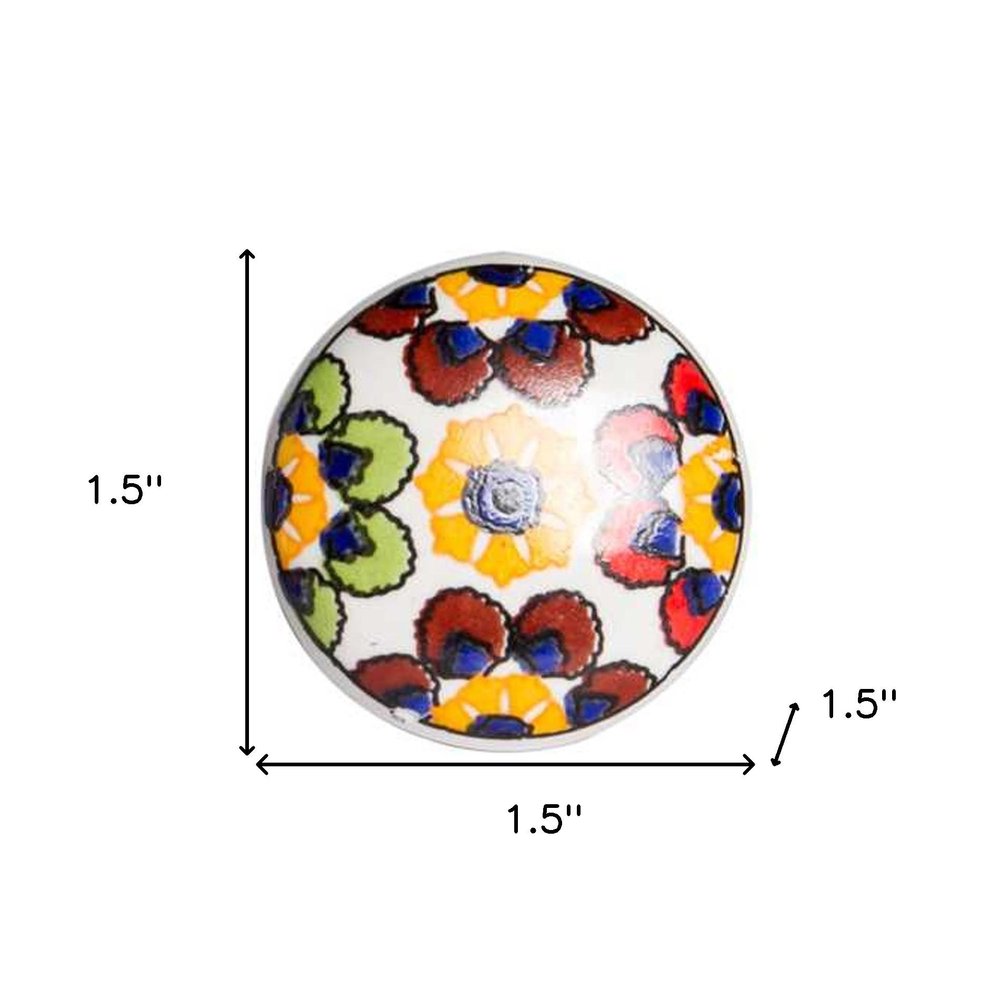 1.5" X 1.5" X 1.5" Yellow Blue And Red  Knobs 12 Pack