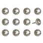 Set of Twelve Black And Gray Clock Face Ceramic Drawer Pull Knobs