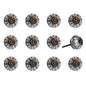 1.5" X 1.5" X 1.5" Black White Copper  Knobs 12 Pack