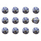 1.5" X 1.5" X 1.5" White Blue And Silver Knobs 12 Pack