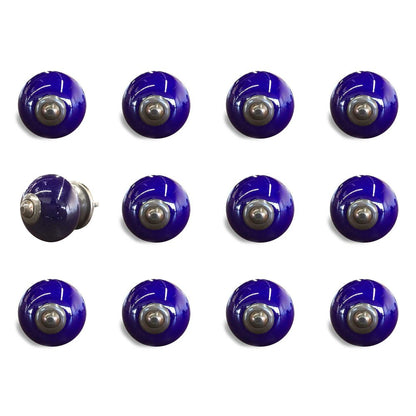 Set of Twelve Ceramic Drawer Pull Knobs