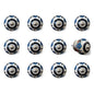 1.5" X 1.5" X 1.5" White Black And Navy  Knobs 12 Pack