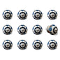 1.5" X 1.5" X 1.5" White Black And Navy  Knobs 12 Pack