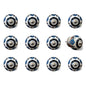 1.5" X 1.5" X 1.5" White Black And Navy  Knobs 12 Pack