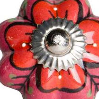 Set of Eight Gray And Cream Ceramic Drawer Pull Knobs