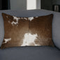 12" X 20" Chocolate Cowhide Throw Pillow