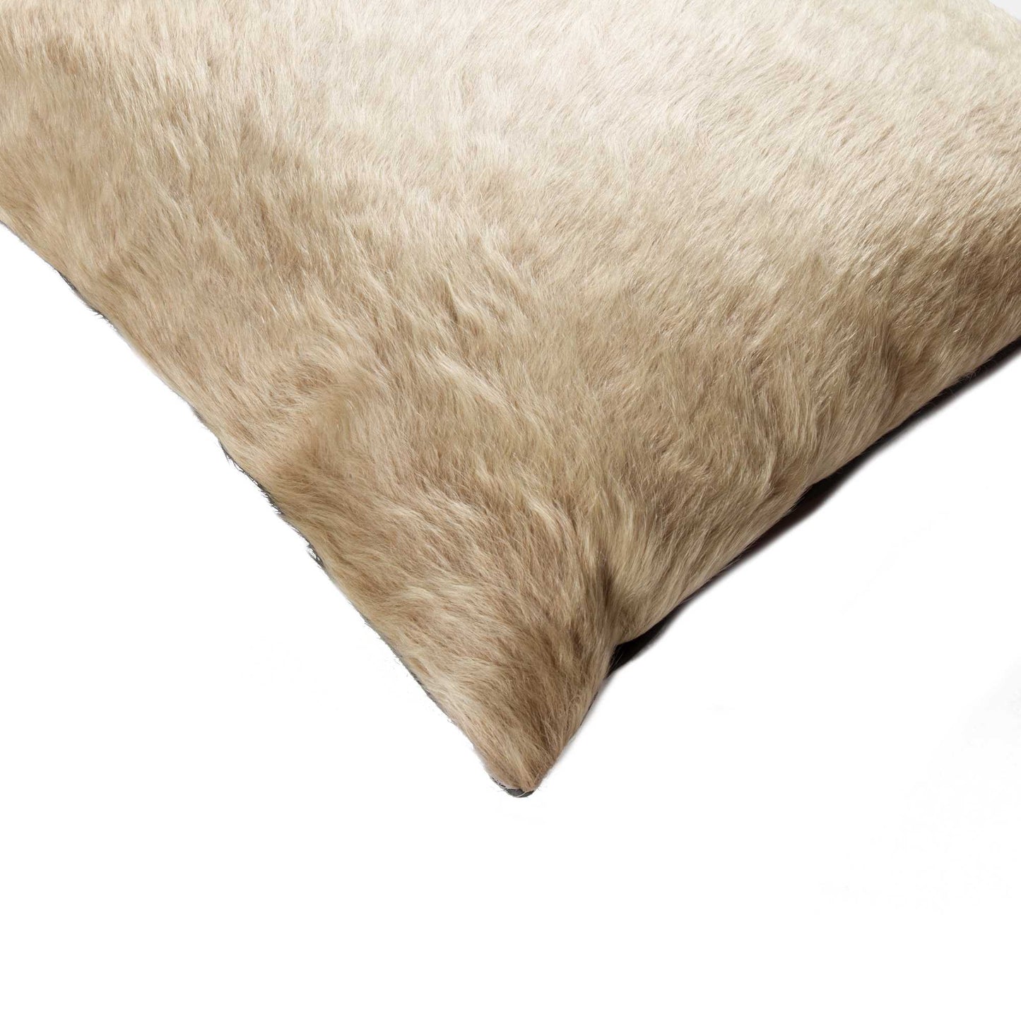 18" Natural Cowhide Throw Pillow