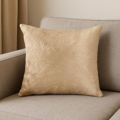 18" Natural Cowhide Throw Pillow