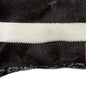 18" White And Black Cowhide Throw Pillow