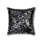 18" Black and Silver Cowhide Throw Pillow
