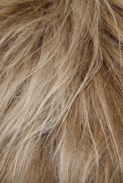2' X 3' Light Brown And Brown Genuine Sheepskin Animal Print Shag Area Rug