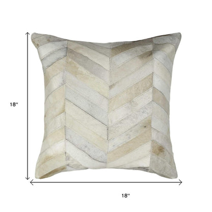 Set of Two Natural Cowhide Throw Pillow