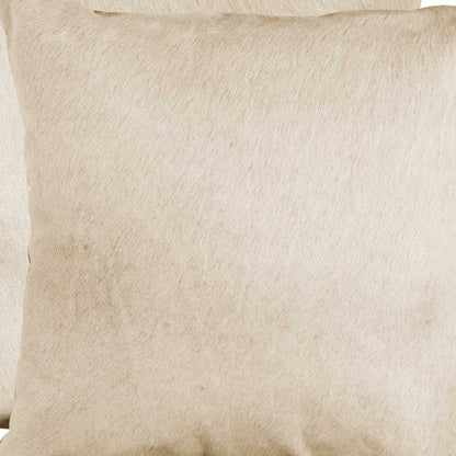 Set of Two Natural Cowhide Throw Pillow